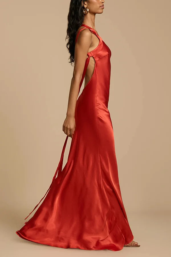 2026 Sexy Backless Maxi Dress Women's Solid Sleeveless Skew Collar Off-shoulder Elegant Party Evening Dresses for Ladies Vestido