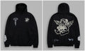 NEW Men Oversized Hoodies Eye Wings Wolves Print Vintage Heavyweight Pullover Streetwear Gothic Loose Hip Hop Hooded Sweatshirts
