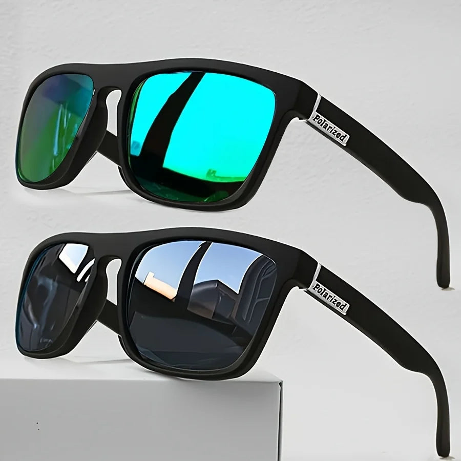 2 Sets of Fashionable and Classic Boxy Glasses, Casual and Versatile, a Must-Have Gift for Outdoor Travel