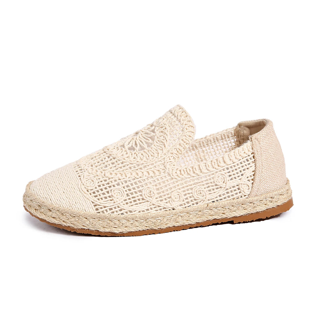 2025 New Weave Mesh Flats Shoes for Women Casual Breathable Trends Sneaker Fashion Comfort Autumn Shoes Walking Shoes
