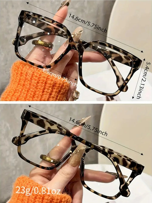 1Pc/2Pcs/3Pcs/4Pcs Elegant, Simple and Stylish Geometric Glasses with Transparent Lenses, Suitable for Daily Office Reading