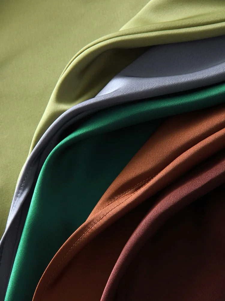 Midi Satin Skirts Women Luxury Summer Black Formal Silk Office Skirt With Slit A Line Green Midi Skirt Burgundy Women Elegant