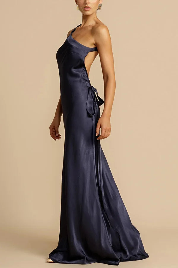 2026 Sexy Backless Maxi Dress Women's Solid Sleeveless Skew Collar Off-shoulder Elegant Party Evening Dresses for Ladies Vestido