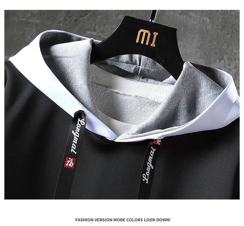 New Fashion Men's Hoodies Hip Hop Hooded Male Sweatshirts Men's Top Streetwear Casual Outdoor Breathable Pullovers Fashionable