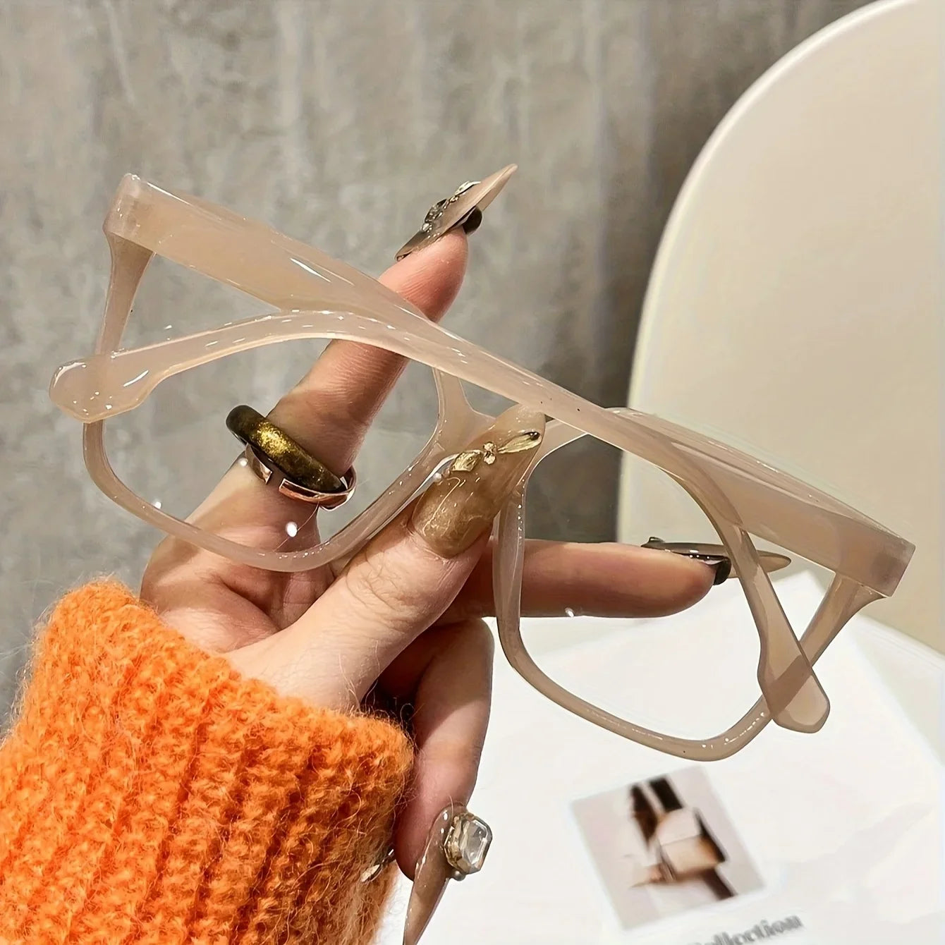 1Pc/2Pcs/3Pcs/4Pcs Elegant, Simple and Stylish Geometric Glasses with Transparent Lenses, Suitable for Daily Office Reading