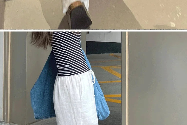 Women's Linen Wide Leg Pants Spring Summer Thin Loose Casual Straight Trousers Comfortable White
