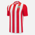 Home T-shirt - Red and white striped club emblem version of the official T-shirt, suitable for fans and supporters to wear.
