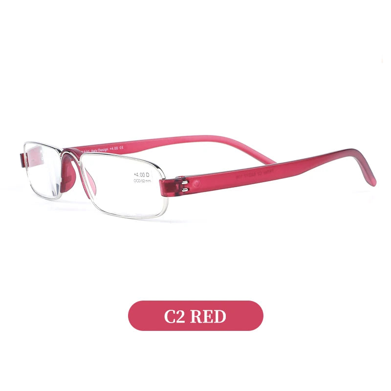 Guanhao Transparent Optical Men Reading Glasses Clear Women Presbyopia Hyperopia Reading Glasses Frame Alloy Ultralight HD View