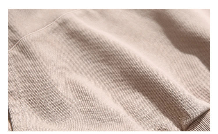 Mens Heavyweight Cotton Hoodie Oversized Streetwear Spring Autumn Garment Dyed Washed Ombre Pullover High Quality Sweatshirt