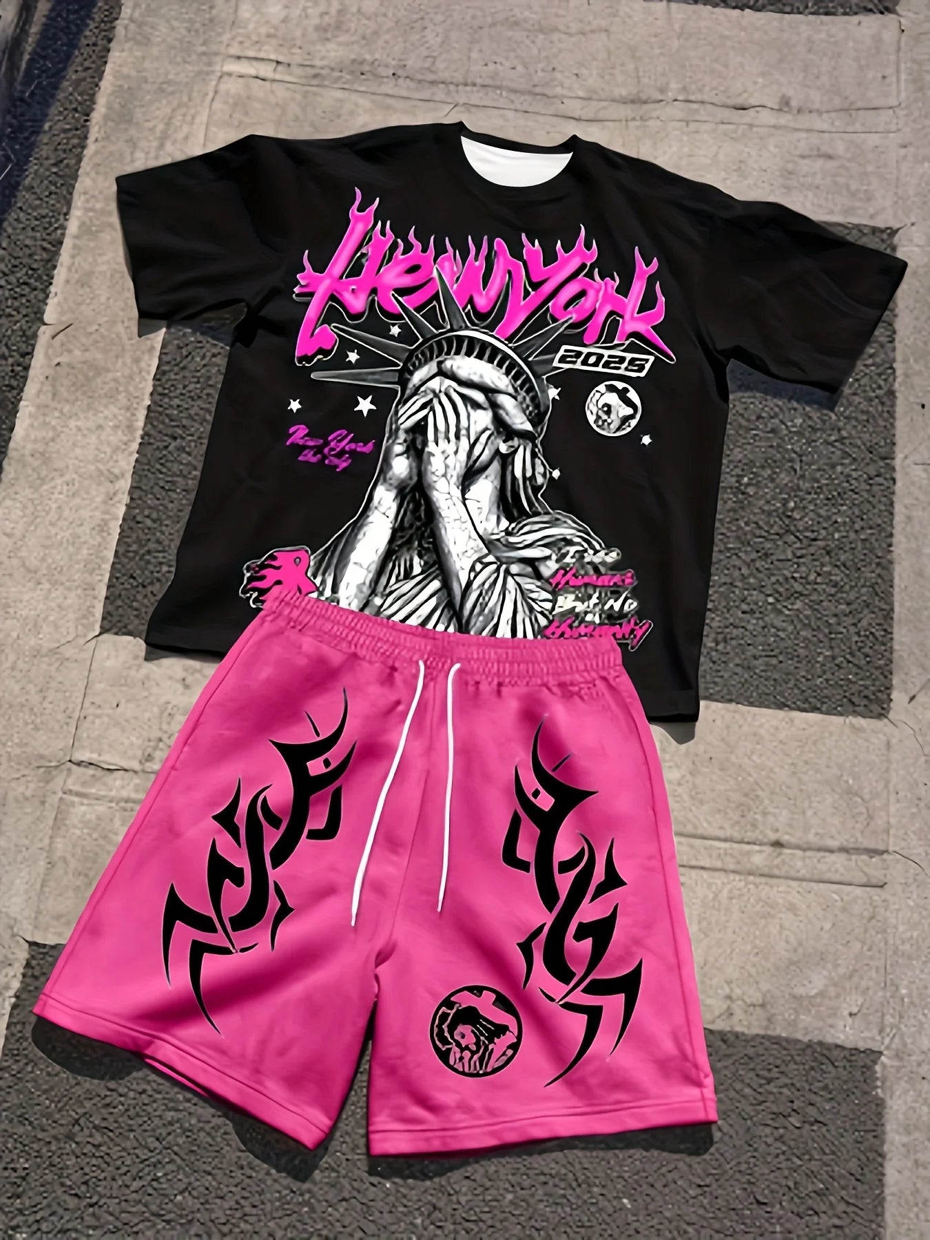 Summer 2025 New Youth Suit Hip-hop Youthful and energetic casual outdoor men's wear