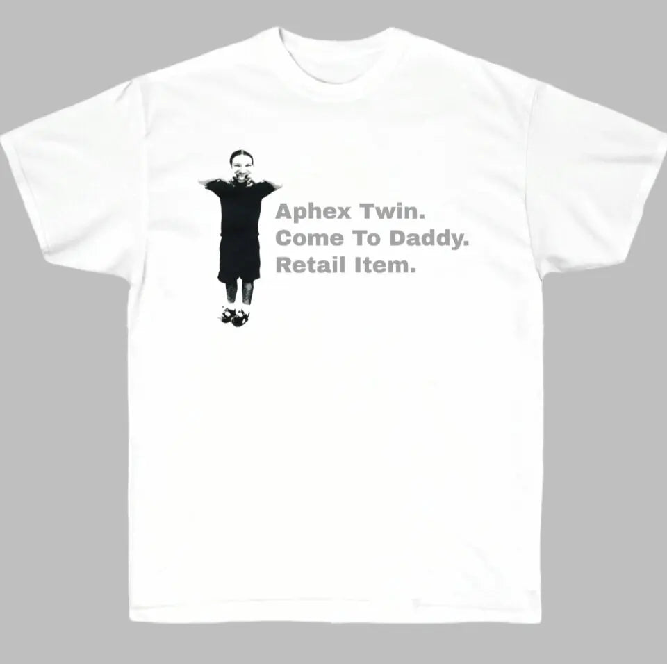 Portrait Abstract Art  Aphex Twin Electronic Music T-Shirt 100% Cotton Graphic Tee Men Women Summer Streetwear Top